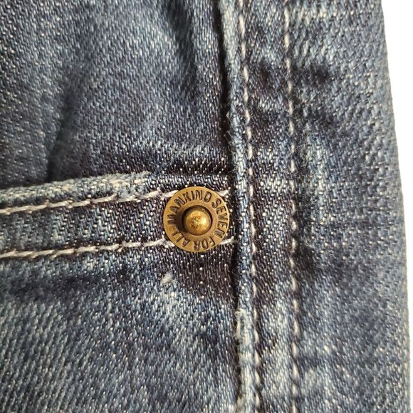 7 For All Mankind Womens Size 30 Jeans Swarovski Crystal A Pocket Stretch Flare - Picture 11 of 13